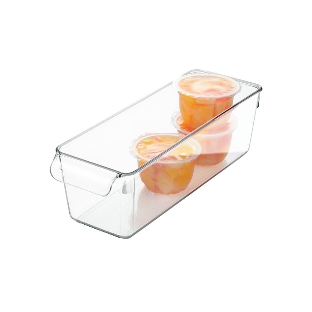InterDesign Stapelbare Vorratsbehälter Transparent – Mit Griffen Für Schrank & Kühlschrank