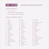So Clever Kräuterset-Organizer-Schublade mit 12 Kräutergläsern und 72 Etiketten