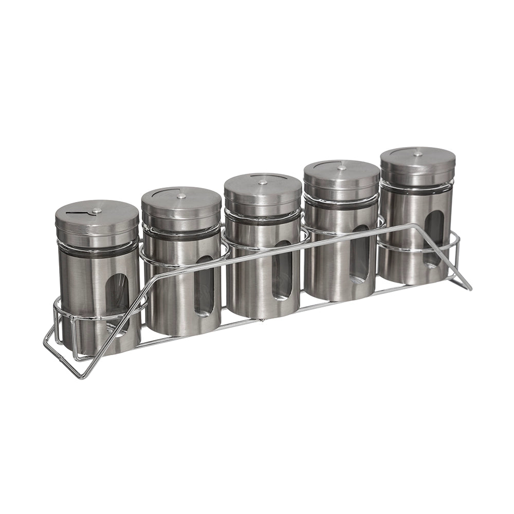 Gewürzregal aus Metall mit 5 Gewürzgläsern Five®