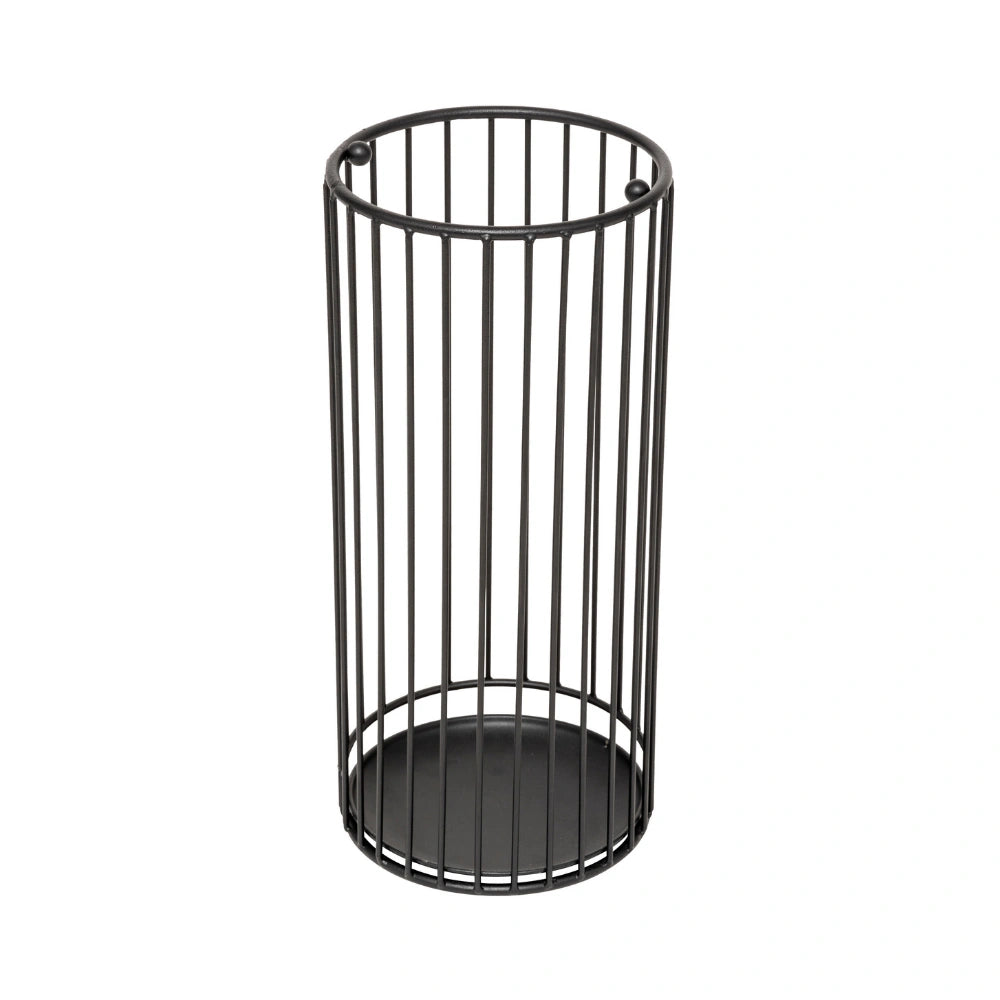 Parapluhouder zwart met lekbak metaal Five®