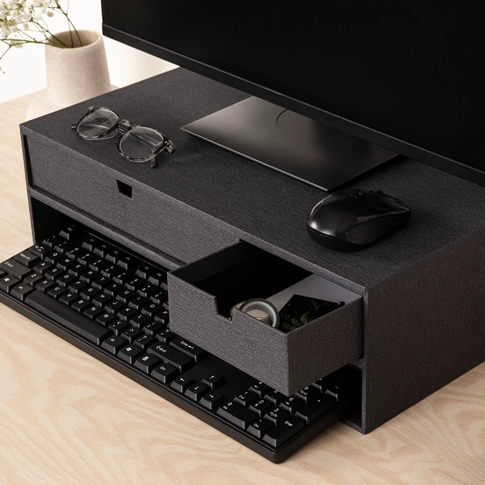 Monitorständer mit Schubladen Bigso Box of Sweden