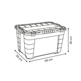 Opbergbox 4 zijden scharnierdeksel optie 60 liter Five®
