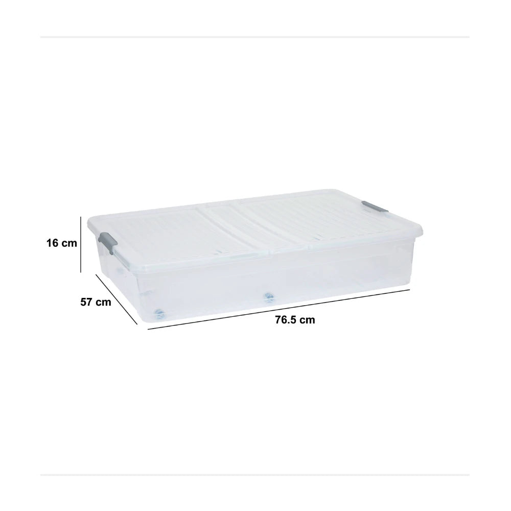 Opbergbox onder bed op wielen en klapdeksel 53 liter Five®