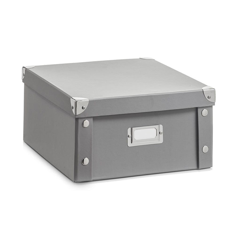 Aufbewahrungsbox mit Deckel mittel (31 x 26 x 14 cm) grau Zeller