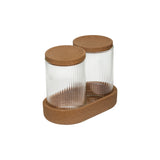 Wattenschijfjes en -staafjes houder 3-delige set Five®