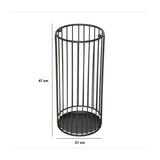 Parapluhouder zwart met lekbak metaal Five®