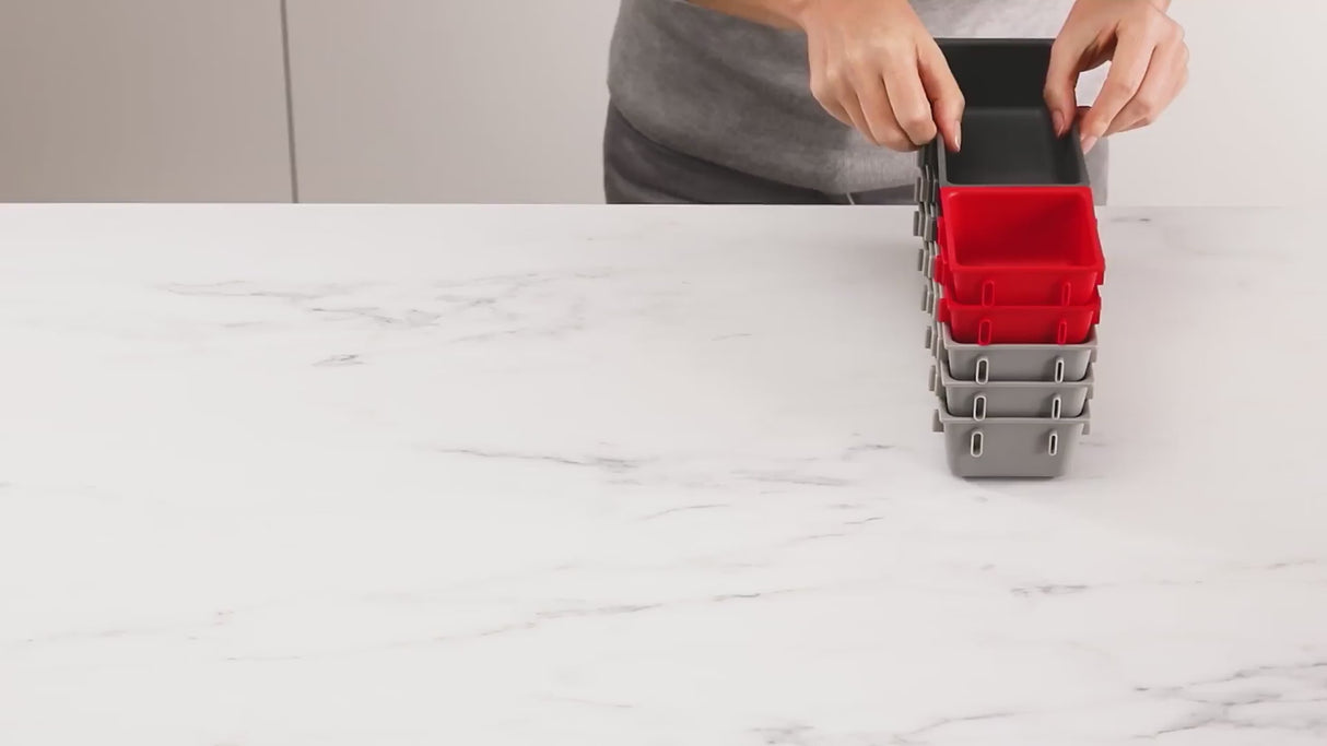 Schubladeneinsatz Modular 7-teilig grau schwarz anklickbar Joseph Joseph - Duo Duo