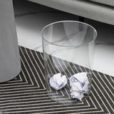 Runder transparenter Abfalleimer