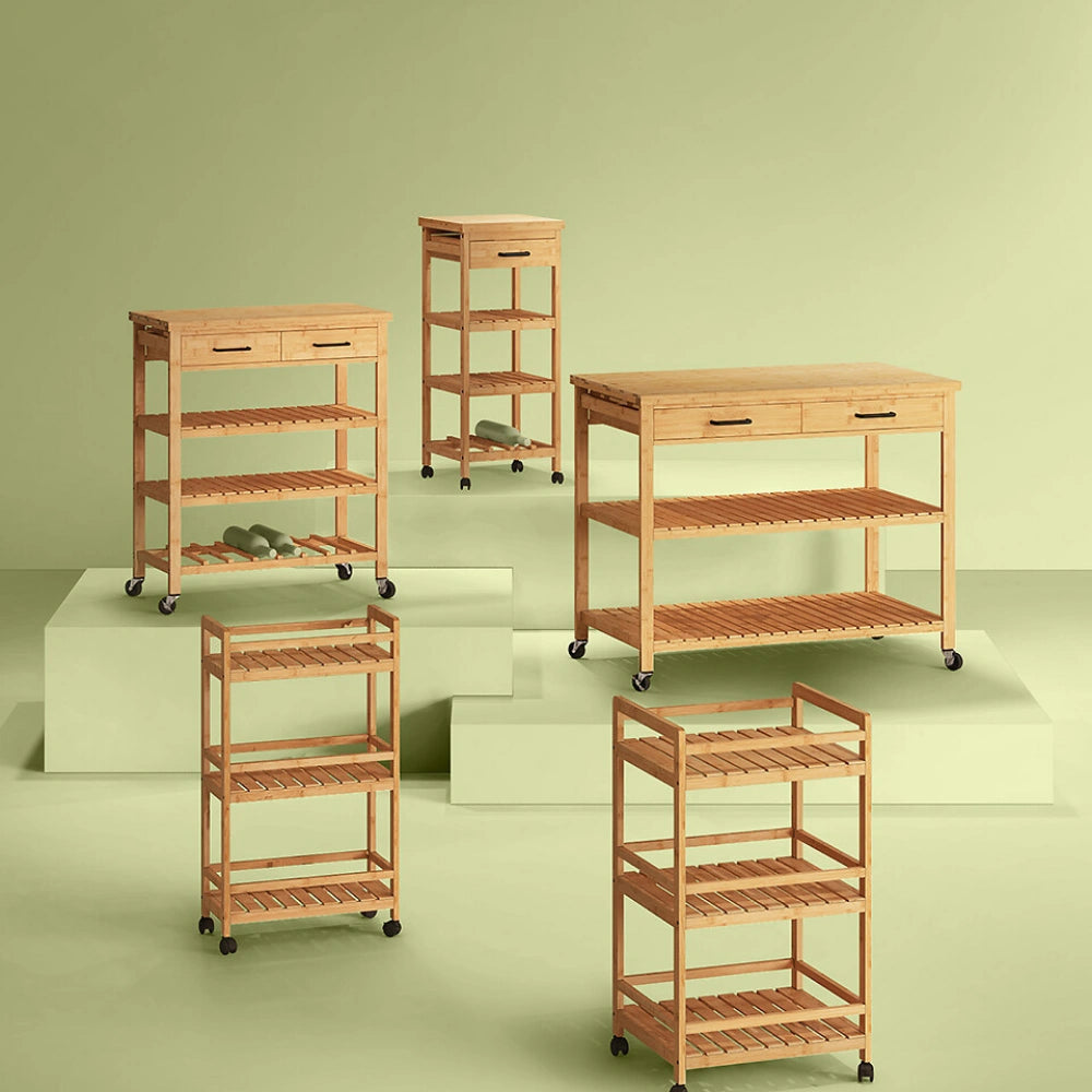 Smalle houten keukentrolley Five®