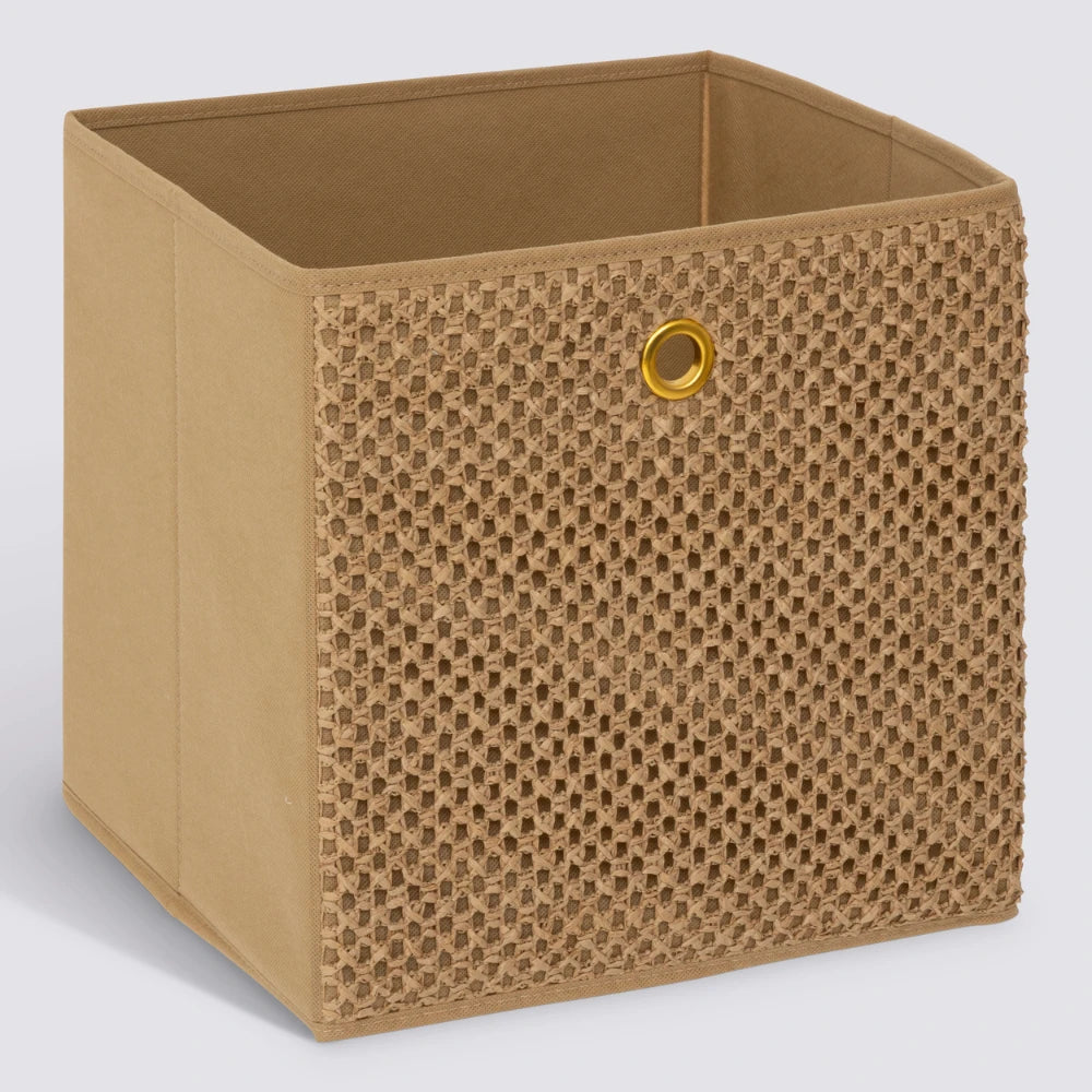Opbergmand met geweven patroon bruin Five®