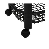 Kunststof zwarte trolley met 4 mandjes Five®