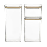 Voorraadpotten set (500ml + 1.0L + 1.5L) luchtdicht en stapelbaar Five®