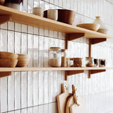 Glazen weckpot houten deksel 1 liter Five®