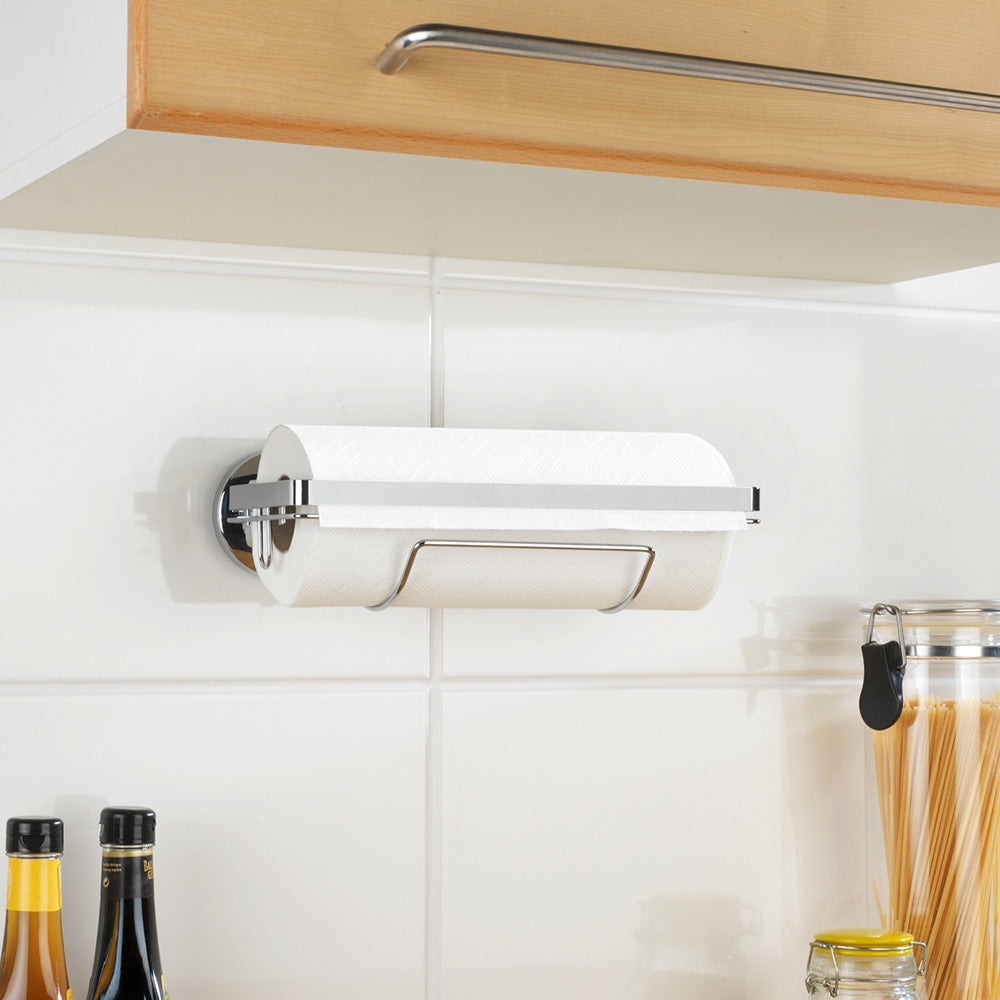 Küchenrollenhalter Aus Aluminium – Wandmontiert, Ohne Bohren, 32 Cm Lang, Mit Starkem Klebstoff