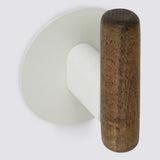 Zelfklevend handdoekhaakje metaal/hout 2 stuks Five® Cassie