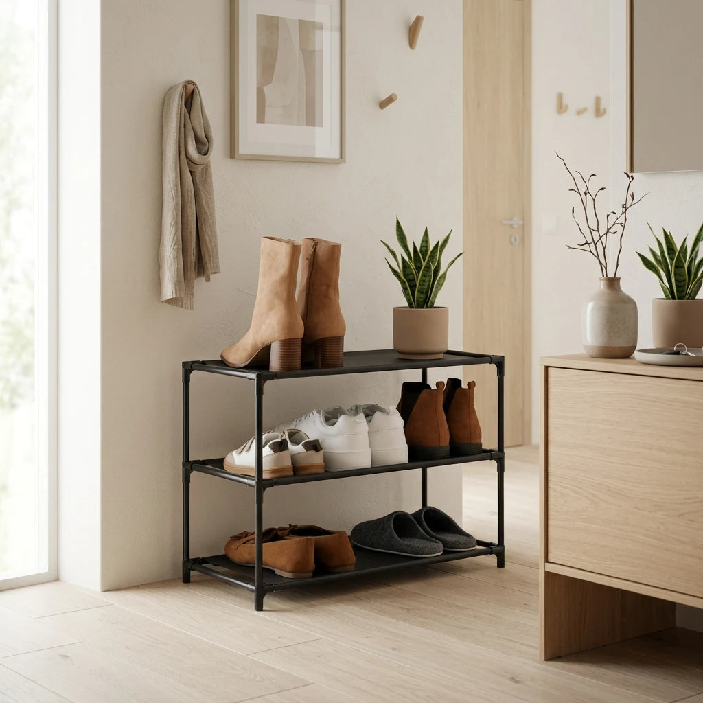 Budget schoenenrek met stoffen legplanken Five®