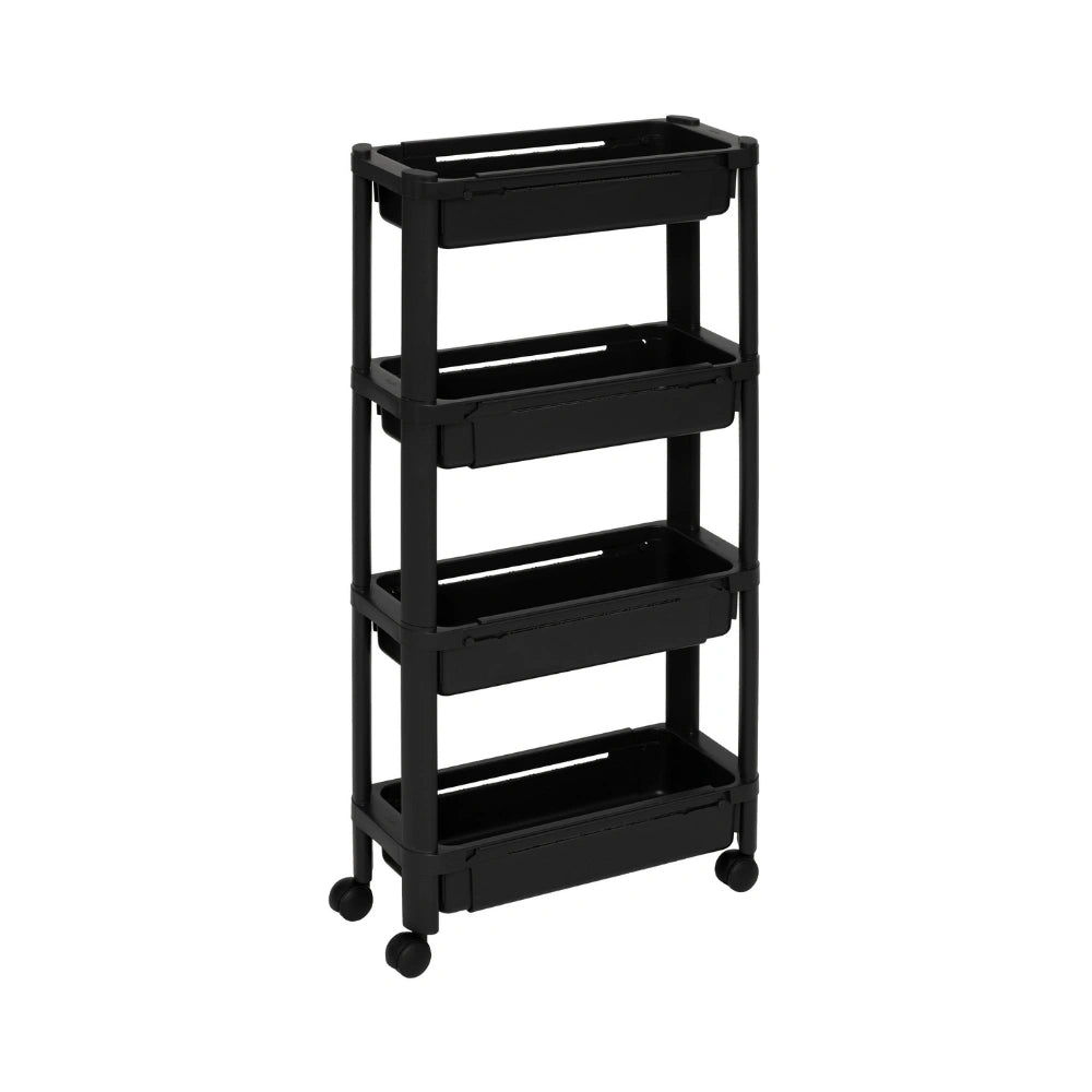 Uitschuifbare zwarte trolley Five®